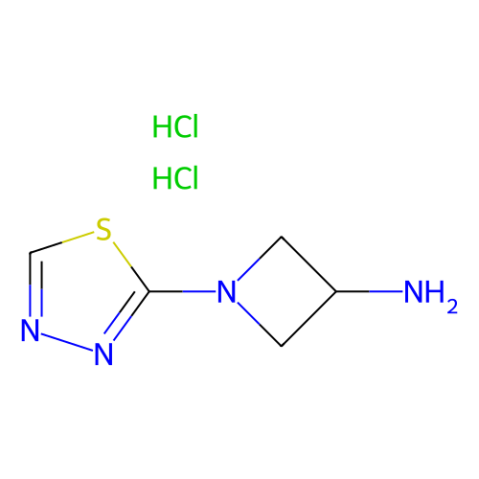 1-(1,3,4-thiadiazol-2-yl)azetidin-3-amine;dihydrochloride structure