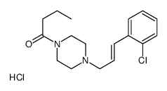 1-[4-[(E)-3-(2-chlorophenyl)prop-2-enyl]piperazin-1-yl]butan-1-one,hydrochloride结构式