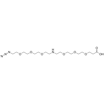 N-(Azido-PEG3)-NH-PEG3-acid HCl Structure