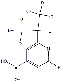 2-Fluoro-6-(iso-propyl-d7)-pyridine-4-boronic acid结构式