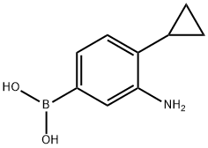 (3-amino-4-cyclopropylphenyl)boronic acid结构式