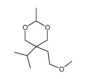 5β-Isopropyl-5α-(2-methoxyethyl)-2β-methyl-1,3-dioxane structure
