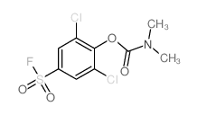 (2,6-dichloro-4-fluorosulfonylphenyl) N,N-dimethylcarbamate结构式