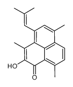 2-hydroxy-3,6,9-trimethyl-4-(2-methylprop-1-enyl)phenalen-1-one结构式