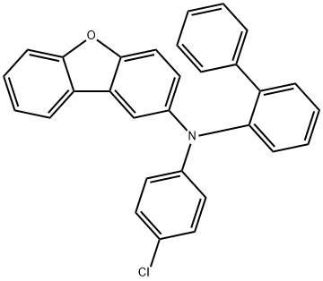 2-Dibenzofuranamine, N-[1,1'-biphenyl]-2-yl-N-(4-chlorophenyl)- structure