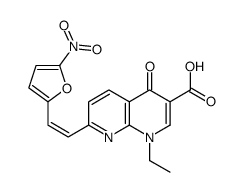 1-ethyl-7-[2-(5-nitrofuran-2-yl)ethenyl]-4-oxo-1,8-naphthyridine-3-carboxylic acid结构式