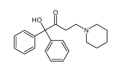 1-Hydroxy-1,1-diphenyl-4-piperidino-2-butanone结构式