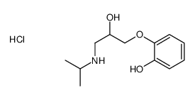 2-[2-hydroxy-3-(propan-2-ylamino)propoxy]phenol,hydrochloride结构式