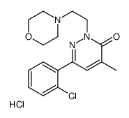 6-(o-Chlorophenyl)-4-methyl-2-(2-morpholinoethyl)-3(2H)-pyridazinone h ydrochloride Structure