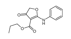 3-Furancarboxylic acid,4,5-dihydro-4-oxo-2-(phenylamino)-,propyl ester结构式