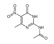 Acetamide, N-(1,4-dihydro-6-methyl-5-nitro-4-oxo-2-pyrimidinyl)- structure