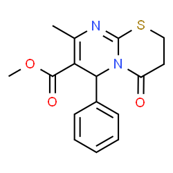 Methyl 8-methyl-4-oxo-6-phenyl-3,4-dihydro-2H,6H-pyrimido[2,1-b][1,3]thiazine-7-carboxylate结构式