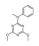 2,4-dimethoxy-6-(N-methylanilino)-s-triazine Structure