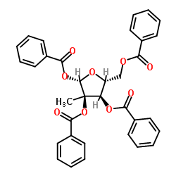1,2,3,5-Tetra-O-benzoyl-2C-methyl-D-ribofuranose结构式
