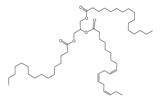 1,3-dihexadecanoyl-2-(9,12,15-octadecatrienoyl)glycerol结构式