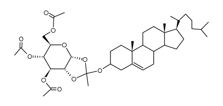 3,4,6-Tri-O-acetyl-1,2-cholesterylorthoacetyl-α-D-glucopyranose Structure