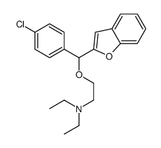 2-[benzofuran-2-yl-(4-chlorophenyl)methoxy]-N,N-diethyl-ethanamine structure