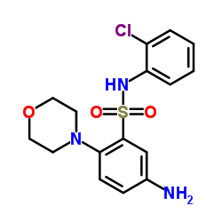 5-AMINO-N-(2-CHLORO-PHENYL)-2-MORPHOLIN-4-YL-BENZENESULFONAMIDE结构式
