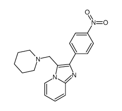 2-(p-Nitrophenyl)-3-(piperidinomethyl)imidazo[1,2-a]pyridine structure