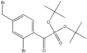 (2-Bromo-4-bromomethyl-benzoyl)-phosphonic acid di-tert-butyl ester Structure