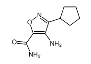 4-amino-3-cyclopentyl-isoxazole-5-carboxamide Structure