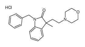 1-benzyl-3-methyl-3-(2-morpholin-4-ium-4-ylethyl)indol-2-one,chloride结构式