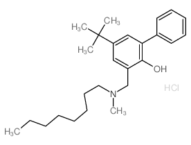 2-[(methyl-octyl-amino)methyl]-6-phenyl-4-tert-butyl-phenol Structure