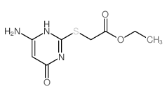ethyl 2-[(4-amino-6-oxo-3H-pyrimidin-2-yl)sulfanyl]acetate结构式