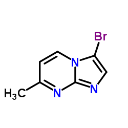 3-溴-7-甲基咪唑并[1,2-a]嘧啶结构式