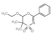 5,5-Dimethyl-4,4-dioxido-2-phenyl-5,6-dihydro-1,4,3-oxathiazin-6-yl ethyl ether structure