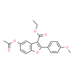 ethyl 5-acetoxy-2-(4-methoxyphenyl)benzofuran-3-carboxylate结构式