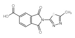 2-(5-methyl-1,3,4-thiadiazol-2-yl)-1,3-dioxoisoindole-5-carboxylic acid Structure