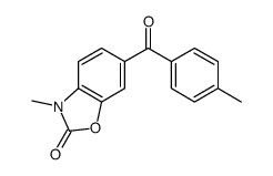 3-methyl-6-(4-methylbenzoyl)-1,3-benzoxazol-2-one结构式