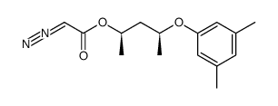 Diazo-acetic acid (1R,3S)-3-(3,5-dimethyl-phenoxy)-1-methyl-butyl ester Structure