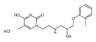 1-[2-[[2-hydroxy-3-(2-methylphenoxy)propyl]amino]ethyl]-5-methylpyrimidine-2,4-dione,hydrochloride结构式