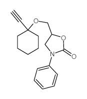 5-[(1-ethynylcyclohexyl)oxymethyl]-3-phenyl-oxazolidin-2-one Structure