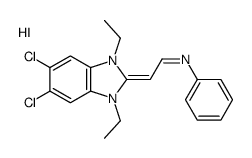 5,6-dichloro-1,3-diethyl-2-[2-(phenylamino)vinyl]-1H-benzimidazolium iodide Structure