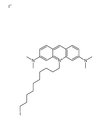 10-(10-iododecyl)-3-N,3-N,6-N,6-N-tetramethylacridin-10-ium-3,6-diamine,iodide Structure