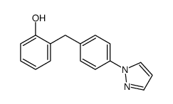 2-[(4-pyrazol-1-ylphenyl)methyl]phenol Structure