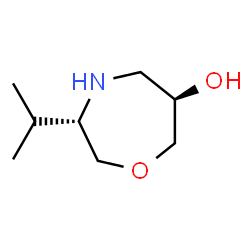 1,4-Oxazepin-6-ol, hexahydro-3-(1-methylethyl)-, (3S,6R)- (9CI) Structure