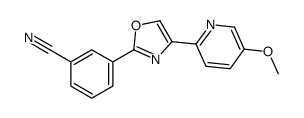 3-[4-(5-methoxypyridin-2-yl)-1,3-oxazol-2-yl]benzonitrile结构式