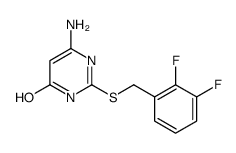 6-AMINO-2-([(2,3-DIFLUOROPHENYL)METHYL]SULFANYL)-3,4-DIHYDROPYRIMIDIN-4-ONE structure