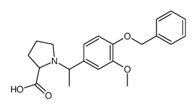 1-[1-(3-methoxy-4-phenylmethoxyphenyl)ethyl]pyrrolidine-2-carboxylic acid Structure