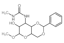 3-(3-hydroxy-4-methoxy-9-phenyl-5,8,10-trioxabicyclo[4.4.0]dec-2-yl)-1-methyl-urea structure