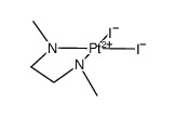 cis-(N,N'-dimethyl-ethylenediamine)diiodoplatinum(II)结构式