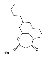 2-[(dibutylamino)methyl]-4-methyl-1,4-oxazepane-5,7-dione,hydrobromide结构式