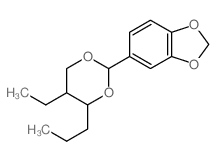1,3-Benzodioxole,5-(5-ethyl-4-propyl-1,3-dioxan-2-yl)- Structure