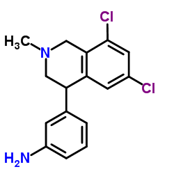 3-(6,8-Dichloro-2-methyl-1,2,3,4-tetrahydro-4-isoquinolinyl)aniline结构式