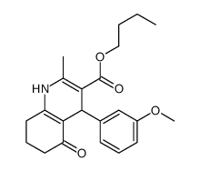 butyl 4-(3-methoxyphenyl)-2-methyl-5-oxo-4,6,7,8-tetrahydro-1H-quinoline-3-carboxylate Structure