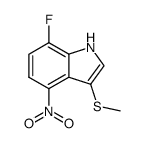 7-fluoro-3-(methylthio)-4-nitro-1H-indole结构式